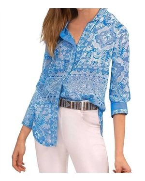 Gretchen Scott Boyfriend Watteau Shirt - Blue