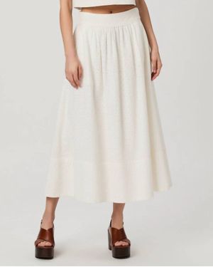 PAIGE Ojai Midi Skirt - White