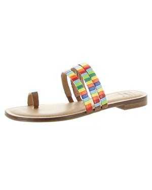 INC Beads Toe Loop Flat Sandals - Blue