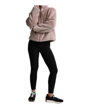 Beyond Yoga On The List Plush Faux Fur Jacket - Black