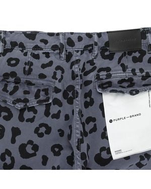 Purple Brand Monogram Leopard Print Cargo Pant - Black