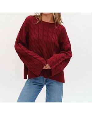 Six Fifty Willow Side Slit Sweater - Red