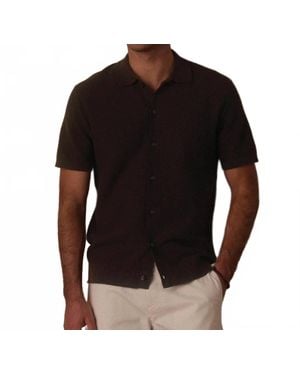 The Normal Brand Breezeknit Button Up Shirt - Black