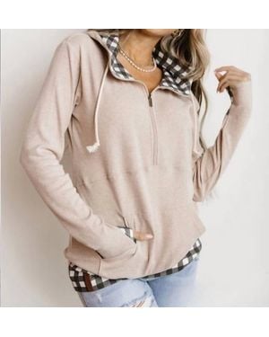 Ampersand Ave Ancing Queen Halfzip Sweatshirt - Natural
