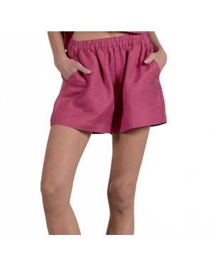 Elan Sunset Drawstring Shorts - Red