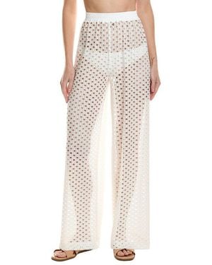 Carmen Marc Valvo Crochet Pant - White