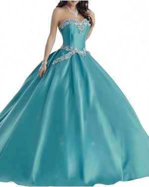 Fiesta Quinceanera Classy Ball Gown - Blue