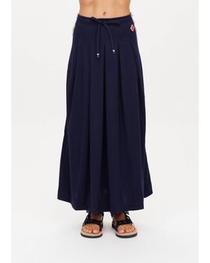 The Upside Loren Pleated Midi Skirt - Blue