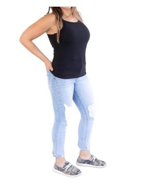 Phierce Fashions Ribbed Tank Brami - Blue