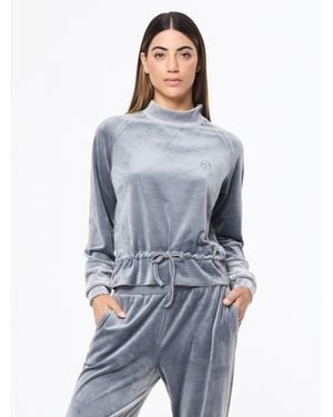 Sergio Tacchini Lina Velour Top - Blue