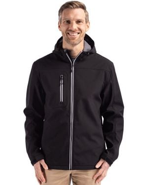 Clique Telemark Eco Stretch Softshell Full Zip Hooded Jacket - Black