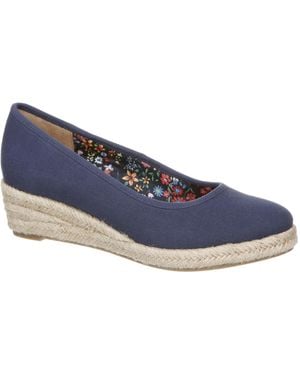 LifeStride Karma Cushioned Footbed Almond Toe Pumps - Blue