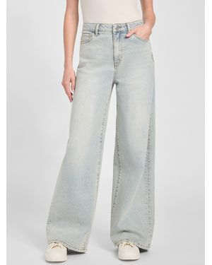 Guess Lisbeth Wide Leg Denim Pants - Blue