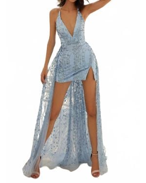 Clarisse Glitter Dress - Blue
