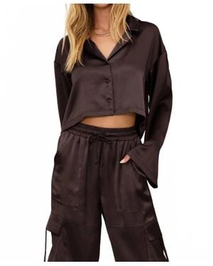 Beach Riot Vella Long Sleeve Top - Black