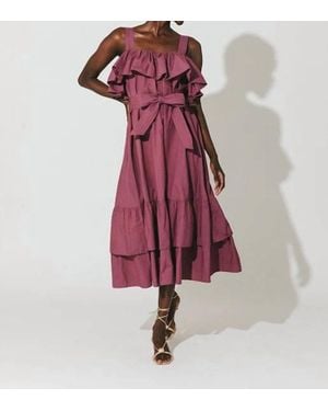 Cleobella Marianne Midi Dress - Red