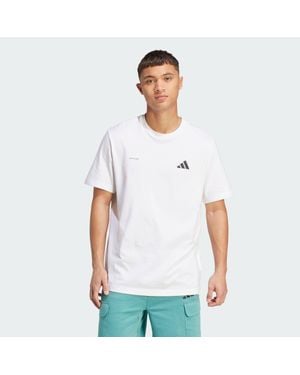 adidas Lens Power Of Three Hoop Graphic Tee - White