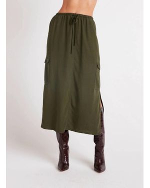 Bella Dahl Cargo Midi Skirt - Green