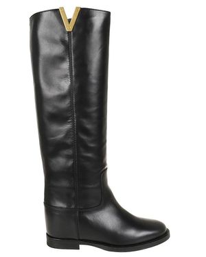 Via Roma 15 Knee-High Calfskin Boots - Black