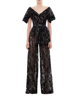 Saiid Kobeisy Embroidered Jumpsuit - Black