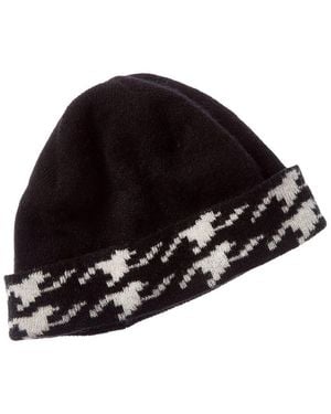 Portolano Pied De Poule Cashmere Hat - Black