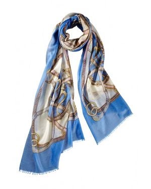 Alonpi Cashmere Cinta Shawl - Blue