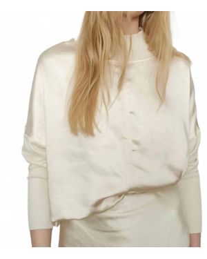 Melissa Nepton Harmony Mock Neck Top - Natural