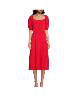 Lucy Paris Kelly Cutout Dress - Red