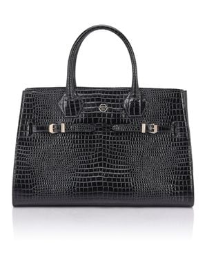 Philipp Plein Big Shopper Bag Cocco - Black