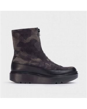Wonders Livia Animal Print Boot - Blue