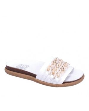 BUENO Emelia Chain Slide Sandals - White