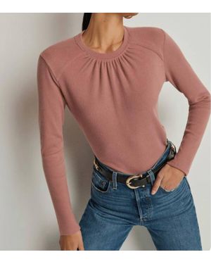 Nation Ltd Alejandra Long Sleeve Tee - Blue