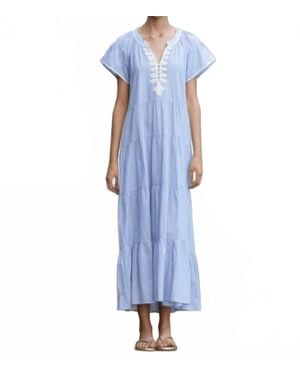 Rose & Rose Camellia Maxi Dress - Blue