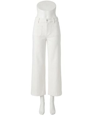 Spanx Cropped Wide Leg Jeans - White