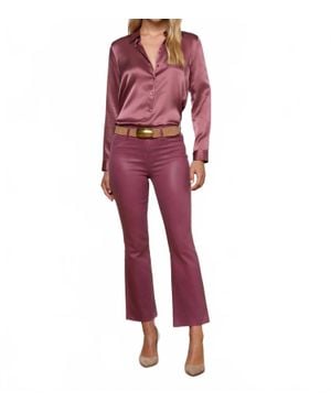 L'Agence Kendra Cropped Flare Pant - Red