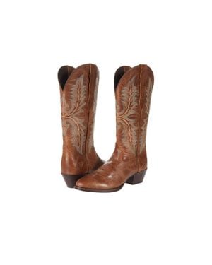 Ariat Heritage 10034154 Dark Tan Elastic Calf Western Boots Gbnc1104 - Black