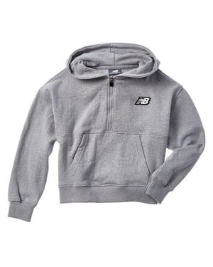 New Balance 1/2-Zip Pullover Hoodie - Gray