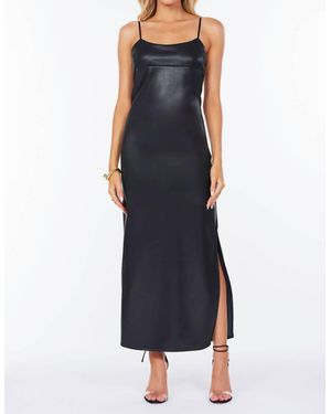 Bishop + Young Tyler Faux Leather Midi Dress - Blue