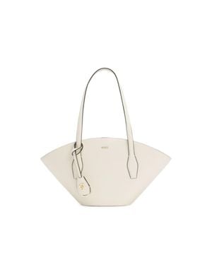 BOSS Tote Bag With Double B Monogram Key Ring - Natural