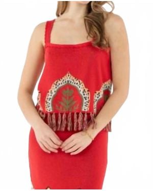 Emily Mccarthy Capri Kint Tank - Red