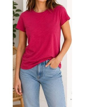 Renuar Everyday Ease Cotton Top - Red