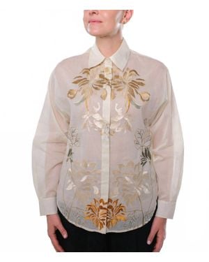 Seventy Embroidered Garden Shirt - Gray