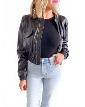 DAZE Armani Leather Jacket - Blue