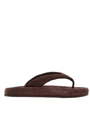 Ferragamo Ferragamo Dylan Suede Platform Sandals - Brown