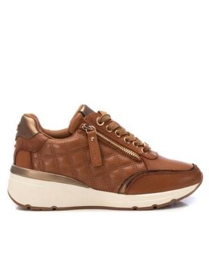 Xti Leather Sneaker Sneakers - Brown