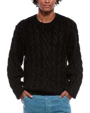 RTA Ethan Wool-Blend Crewneck Sweater - Black