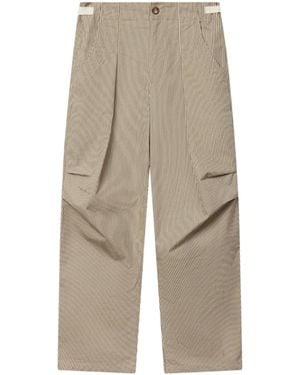 Isabel Marant Wide-Leg Pants With Vertical Pinstripe Pattern - Natural