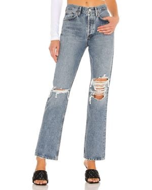Agolde Lana Mid Rise Vintage Straight Jean - Blue
