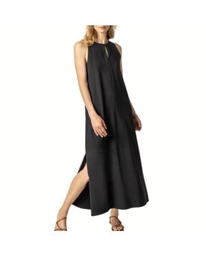 Lilla P Sleeveless Keyhole Maxi Dress - Black