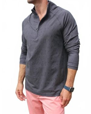 Henri Costa Costa Maya Quarter Zip Top - Gray